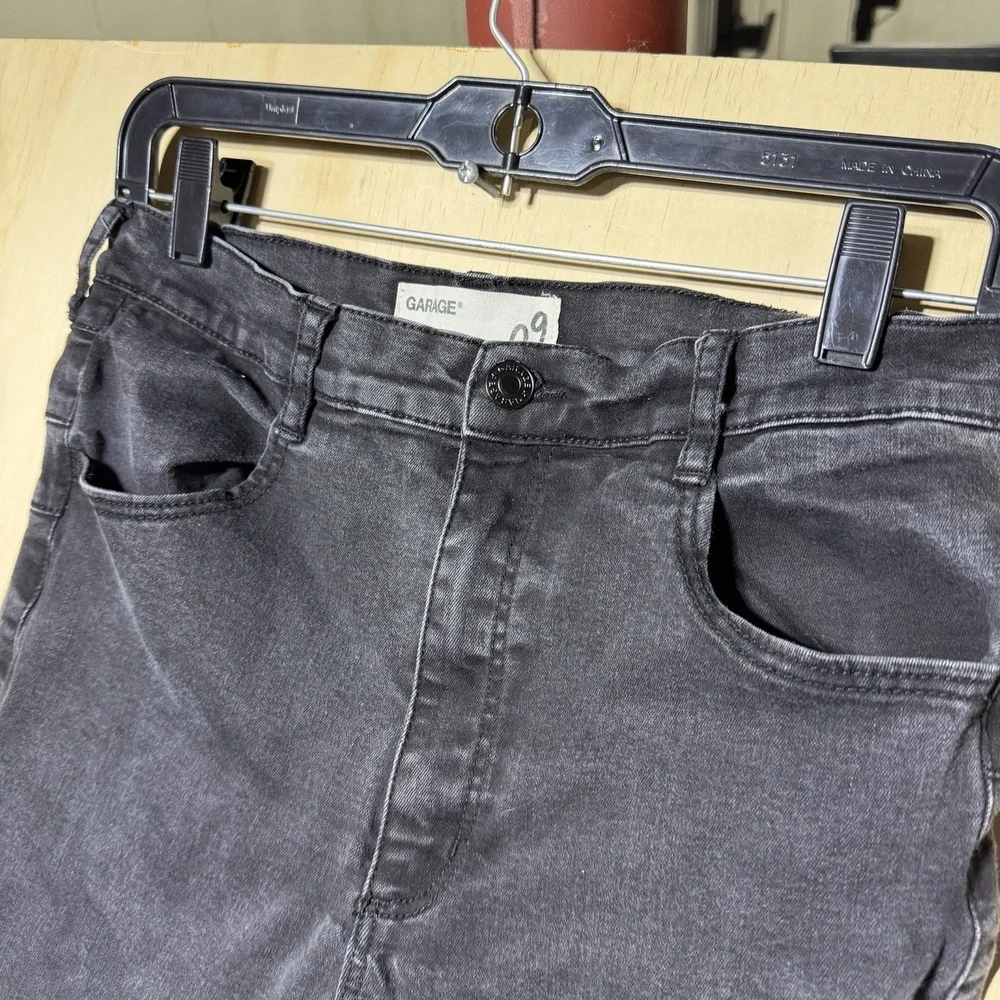 Garage Womens Size 9 Black Skinny Jeans Stretch Denim Dark Wash Casual